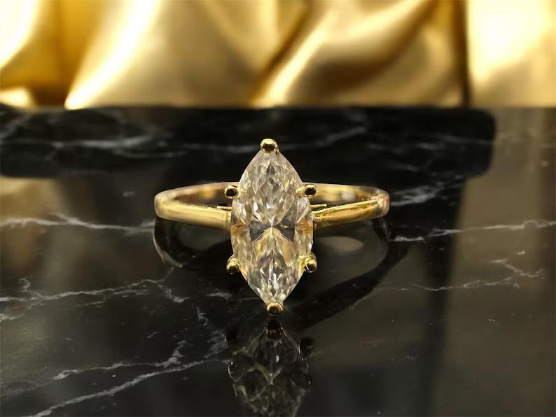 Marquise Cut Moissanite Women's Ring